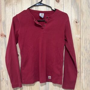 Carhartt Kids Burgundy Long Sleeve Tee